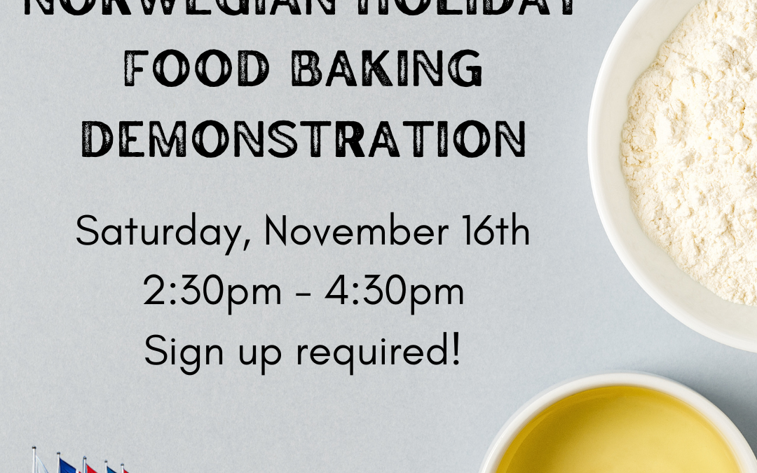 Norwegian Holiday Food Baking Demonstration