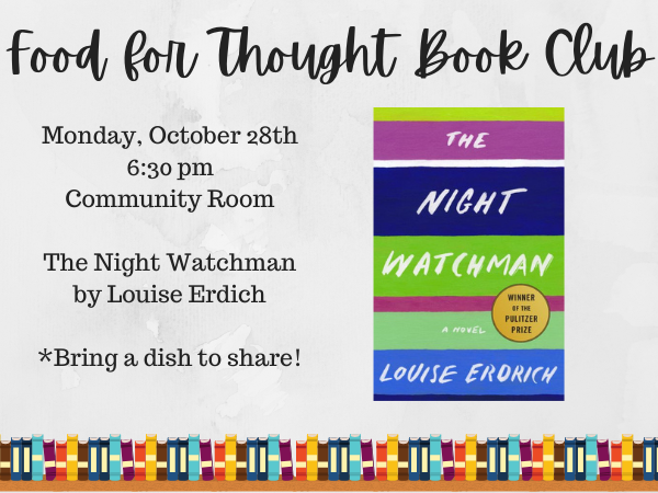 Food for Thought Book Club October 28th