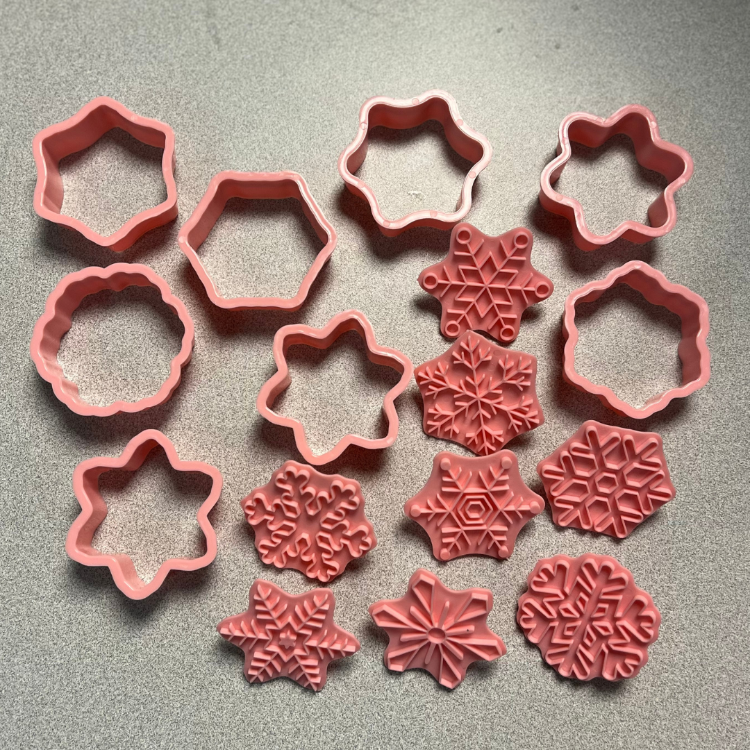 plastic snowflake embossing cookie cutters