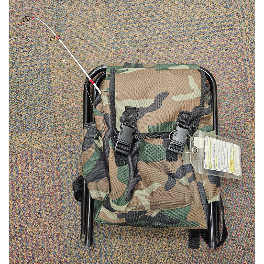 camouflage ice fishing seat